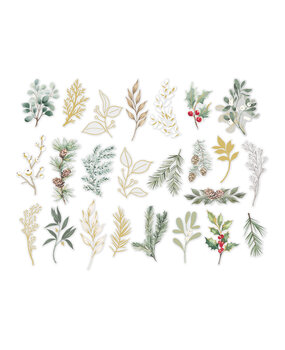 Spellbinders Sleigh Bells Ring Clear Foliage Stickers by Rosie's Studio (169473)