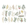 Spellbinders Sleigh Bells Ring Clear Foliage Stickers by Rosie's Studio (169473)