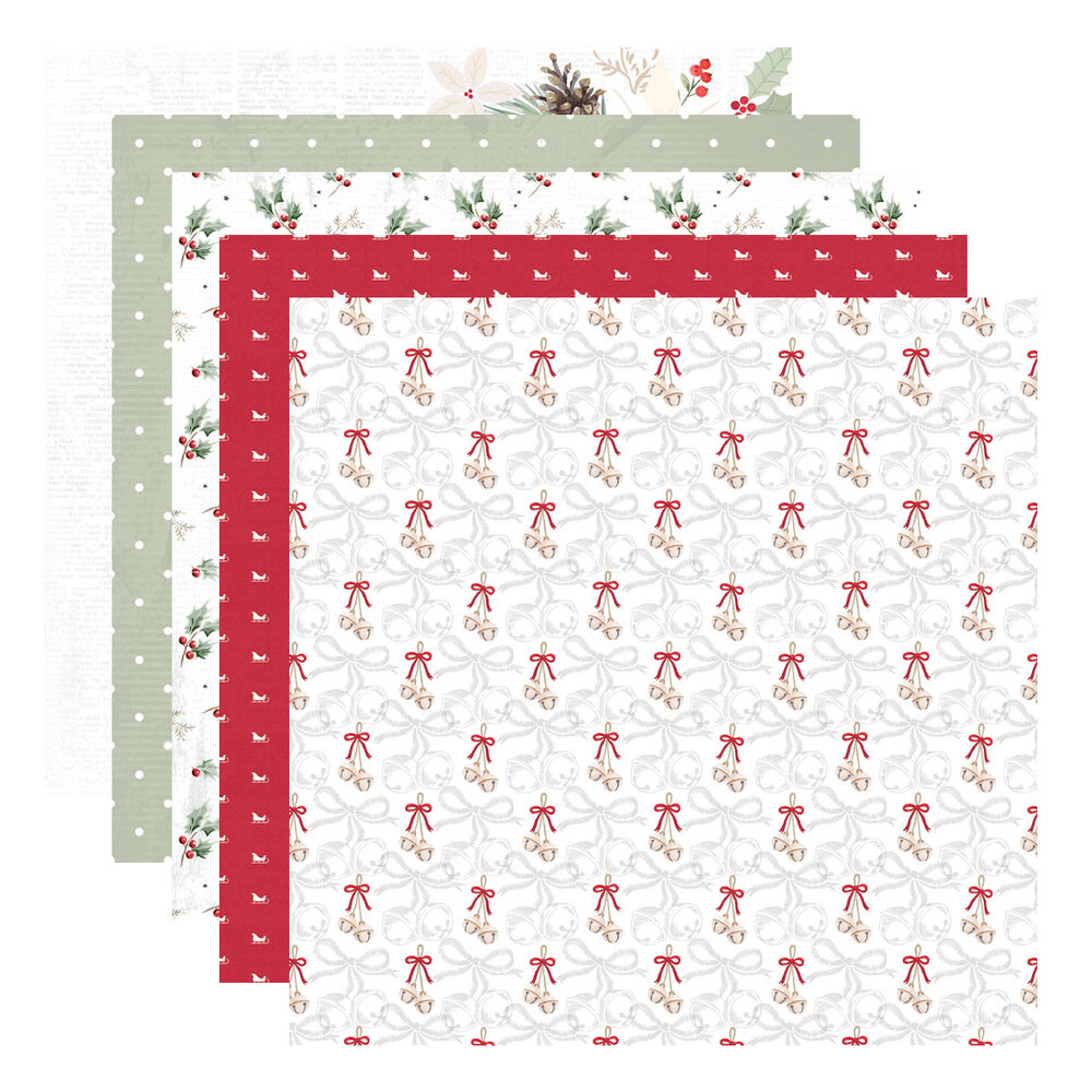 Spellbinders Sleigh Bells Ring 6x6 Inch Designer Paper Pad by Rosie's Studio (169394) Spellbinders Sleigh Bells Ring 6x6 Inch Designer Paper Pad by Rosie's Studio (169394)