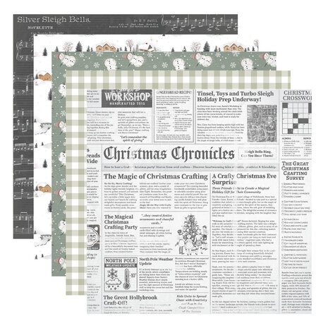 Spellbinders Sleigh Bells Ring 6x6 Inch Designer Paper Pad by Rosie's Studio (169394) Spellbinders Sleigh Bells Ring 6x6 Inch Designer Paper Pad by Rosie's Studio (169394)