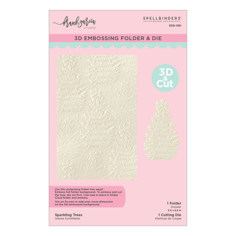 Spellbinders Christmas Blush 3D Embossing Folder Sparkling Trees by Frank Garcia (E3D-190) Spellbinders Christmas Blush 3D Embossing Folder Sparkling Trees by Frank Garcia (E3D-190)