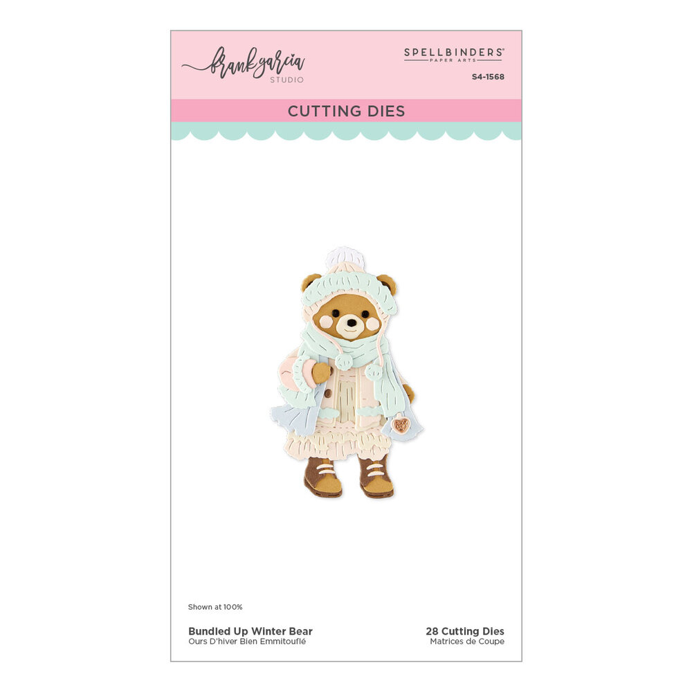Spellbinders Christmas Blush Etched Dies Bundled Up Winter Bear by Frank Garcia (S4-1568) Spellbinders Christmas Blush Etched Dies Bundled Up Winter Bear by Frank Garcia (S4-1568)