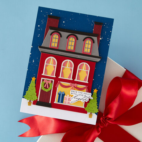 Spellbinders Christmas City Holiday Etched Dies Mansard Roof by Yana Smakula (S4-1575) Spellbinders Christmas City Holiday Etched Dies Mansard Roof by Yana Smakula (S4-1575)