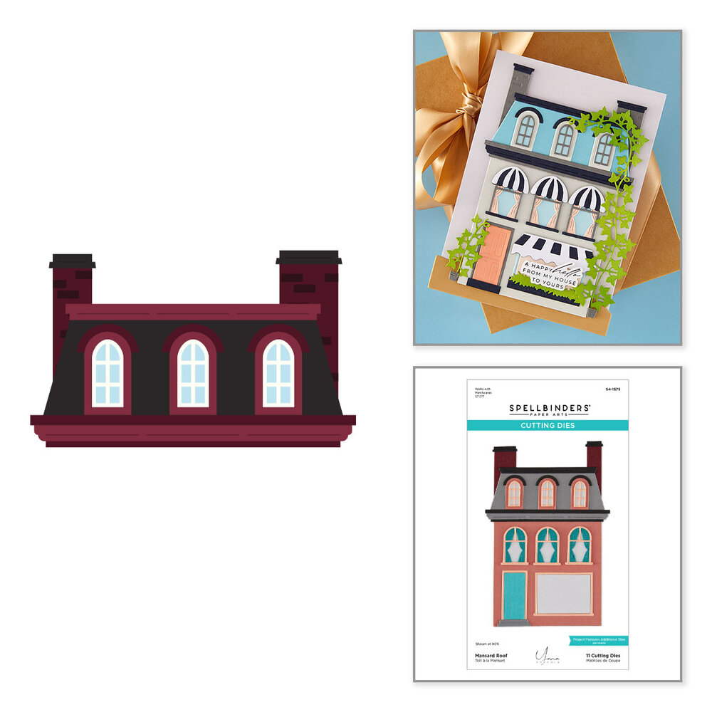 Spellbinders Christmas City Holiday Etched Dies Mansard Roof by Yana Smakula (S4-1575) Spellbinders Christmas City Holiday Etched Dies Mansard Roof by Yana Smakula (S4-1575)