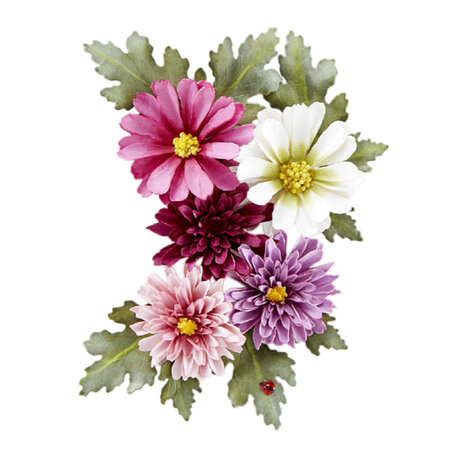 Spellbinders The Cottage Garden Etched Dies Button and Daisy Chrysanthemum by Susan Tierney-Cockburn (S4-1074)