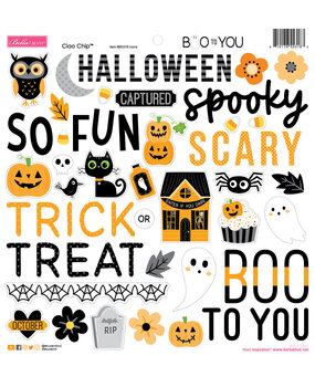 Bella BLVD Boo To You Ciao Chipboard Icons (BB3318)