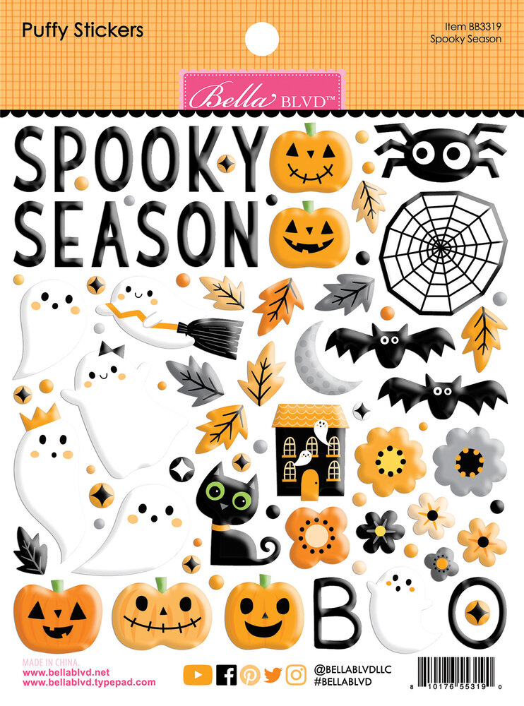 Bella BLVD Boo To You Puffy Stickers Spooky Season (BB3319) Bella BLVD Boo To You Puffy Stickers Spooky Season (BB3319)