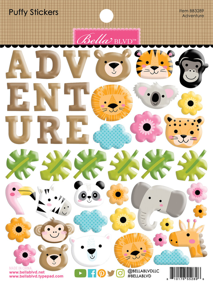 Bella BLVD Zoo Day Puffy Stickers Adventure (BB3289) Bella BLVD Zoo Day Puffy Stickers Adventure (BB3289)