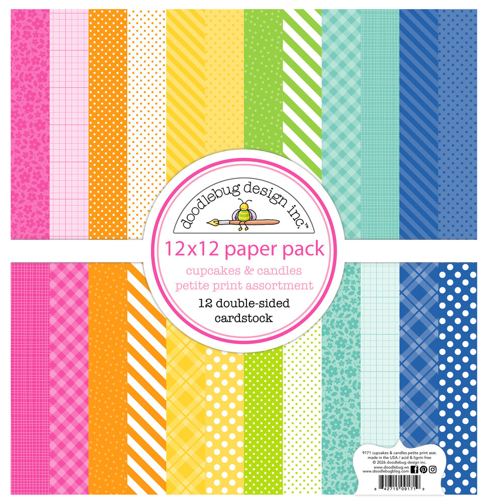 Doodlebug Design Cupcakes & Candles 12x12 Inch Petite Prints Assortment Pack (9171) Doodlebug Design Cupcakes & Candles 12x12 Inch Petite Prints Assortment Pack (9171)