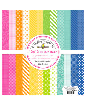 Doodlebug Design Cupcakes & Candles 12x12 Inch Petite Prints Assortment Pack (9171)