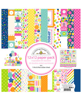 Doodlebug Design Cupcakes & Candles 12x12 Inch Paper Pack (9170)
