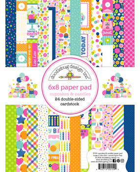 Doodlebug Design Cupcakes & Candles 6x8 Inch Paper Pad (9154)