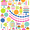 Doodlebug Design Cupcakes & Candles Icons Stickers (9155)