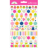 Doodlebug Design Cupcakes & Candles Puffy Icons Stickers (9139)