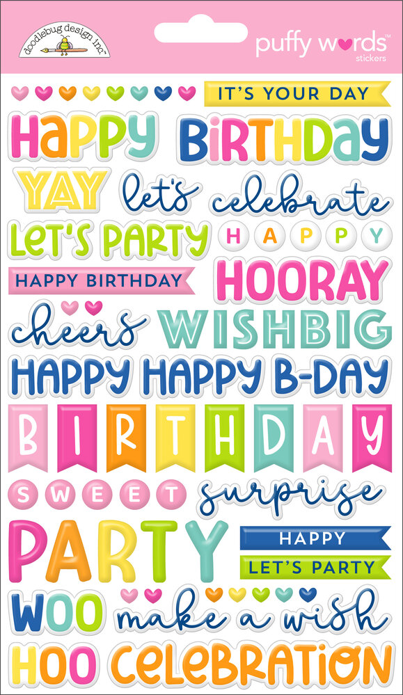 Doodlebug Design Cupcakes & Candles Puffy Words Stickers (9140) Doodlebug Design Cupcakes & Candles Puffy Words Stickers (9140)