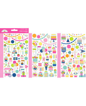 Doodlebug Design Cupcakes & Candles Mini Icons Stickers (9138)