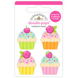 Doodlebug Design Cupcakes & Candles Doodle-Pops Cute Cakes (9135)