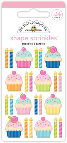 Doodlebug Design Cupcakes & Candles Shape Sprinkles (9125) Doodlebug Design Cupcakes & Candles Shape Sprinkles (9125)