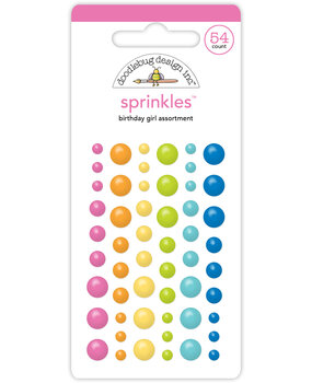 Doodlebug Design Cupcakes & Candles Assortment Sprinkles Birthday Girl (9124)