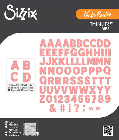 Sizzix Thinlits Die Mini Bold Alpha by Vicki Boutin (667198) Sizzix Thinlits Die Mini Bold Alpha by Vicki Boutin (667198)