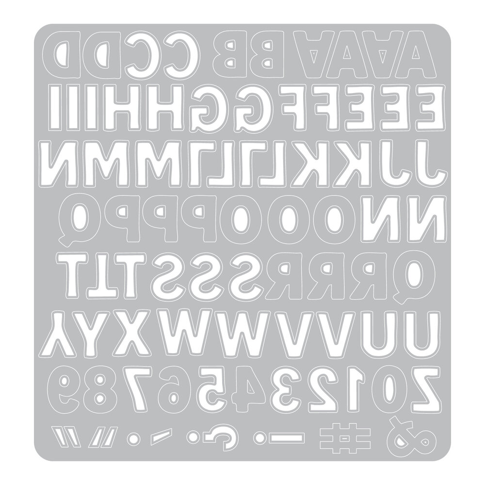 Sizzix Thinlits Die Mini Bold Alpha by Vicki Boutin (667198) Sizzix Thinlits Die Mini Bold Alpha by Vicki Boutin (667198)