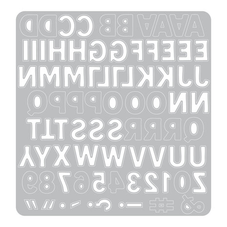Sizzix Thinlits Die Mini Bold Alpha by Vicki Boutin (667198) Sizzix Thinlits Die Mini Bold Alpha by Vicki Boutin (667198)