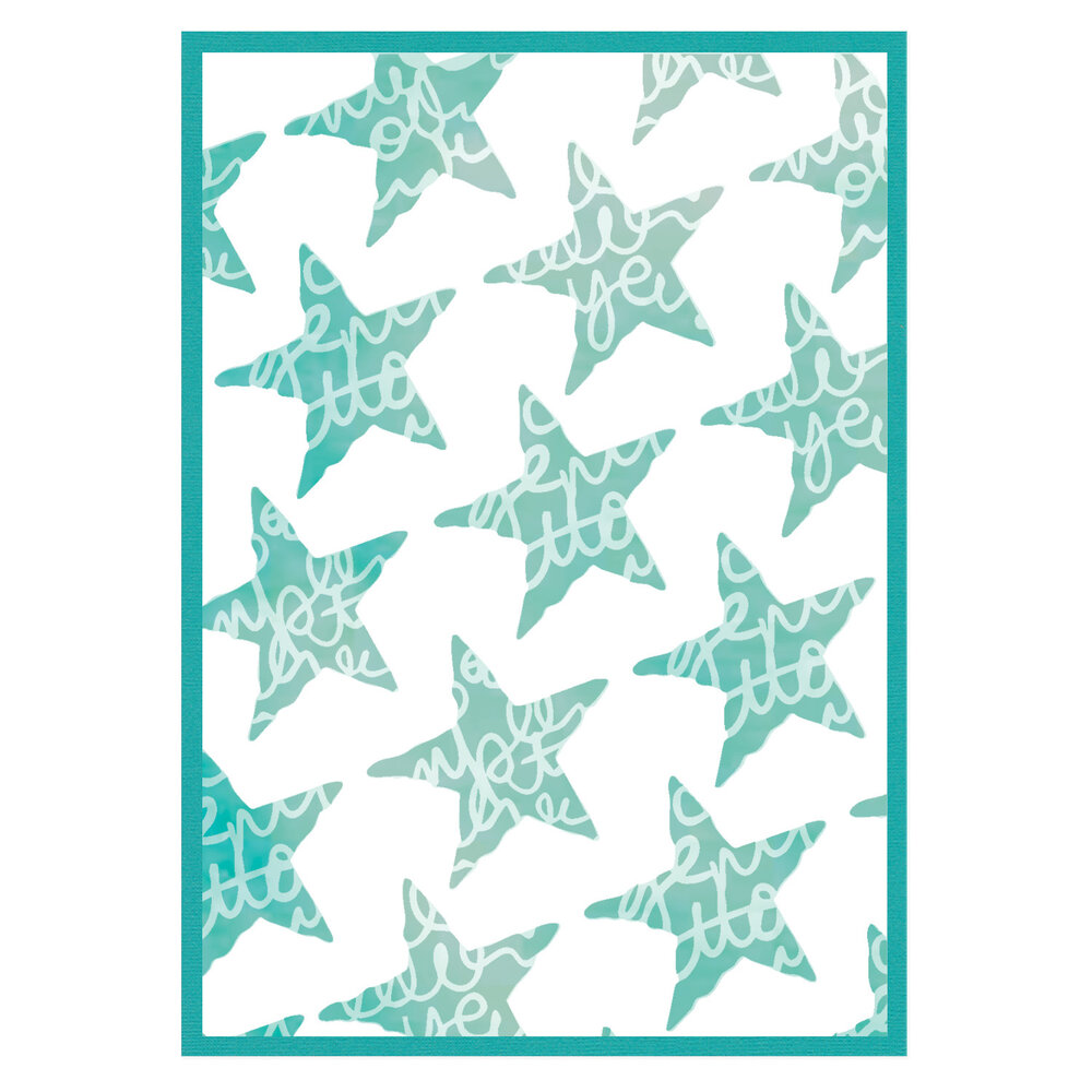 Sizzix Stencil A4 w/ Framelits Die Script Layering Stars (2+3pcs) by Vicki Boutin (667191) Sizzix Stencil A4 w/ Framelits Die Script Layering Stars (2+3pcs) by Vicki Boutin (667191)