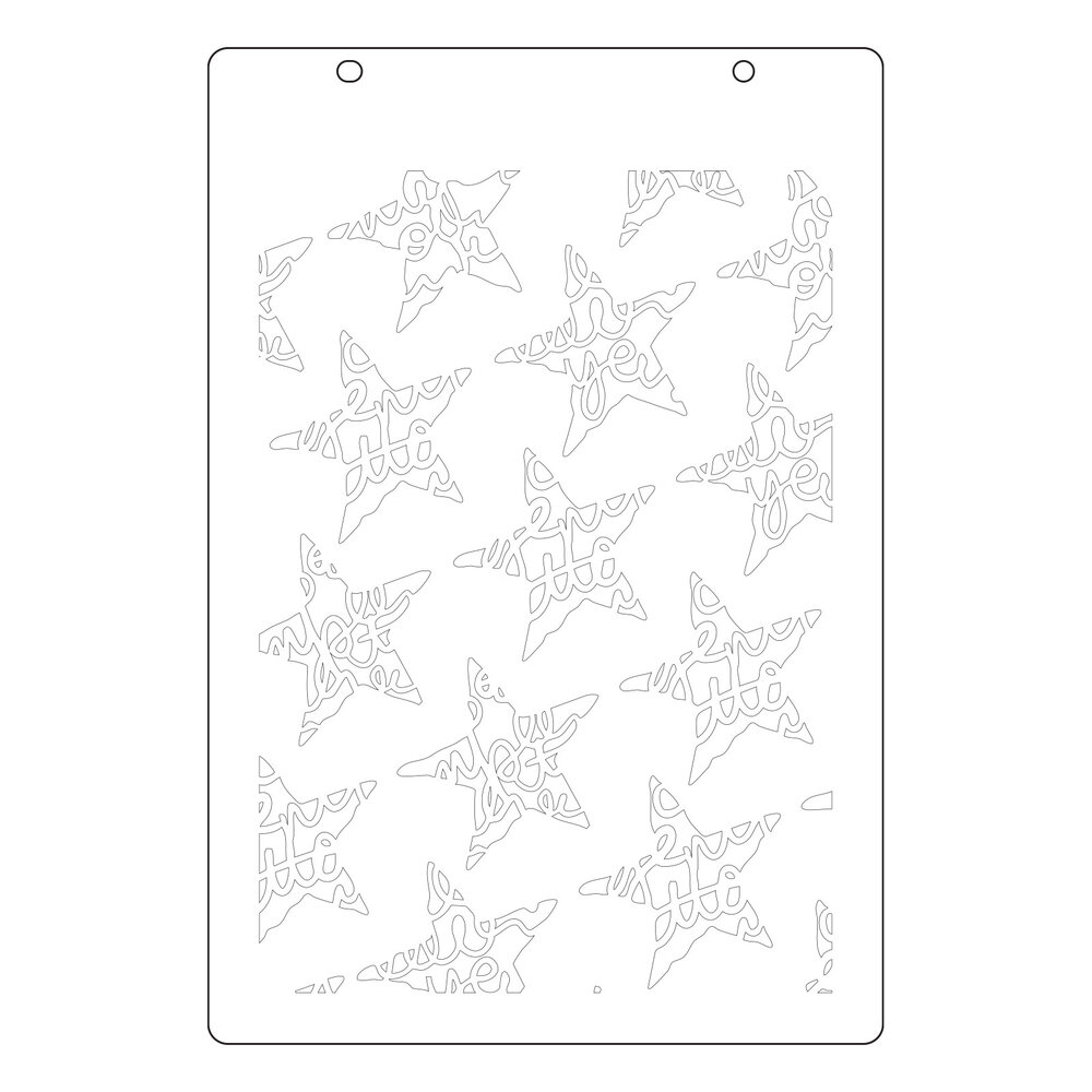 Sizzix Stencil A4 w/ Framelits Die Script Layering Stars (2+3pcs) by Vicki Boutin (667191) Sizzix Stencil A4 w/ Framelits Die Script Layering Stars (2+3pcs) by Vicki Boutin (667191)