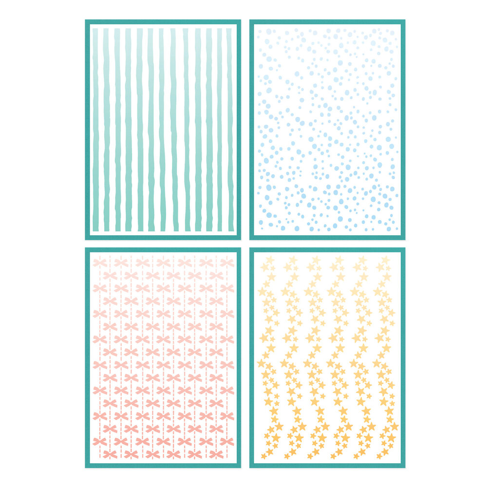 Sizzix Stencil A6 Holiday Layering Stripes (4pcs) by Vicki Boutin (667190) Sizzix Stencil A6 Holiday Layering Stripes (4pcs) by Vicki Boutin (667190)