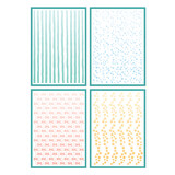 Sizzix Stencil A6 Holiday Layering Stripes (4pcs) by Vicki Boutin (667190)