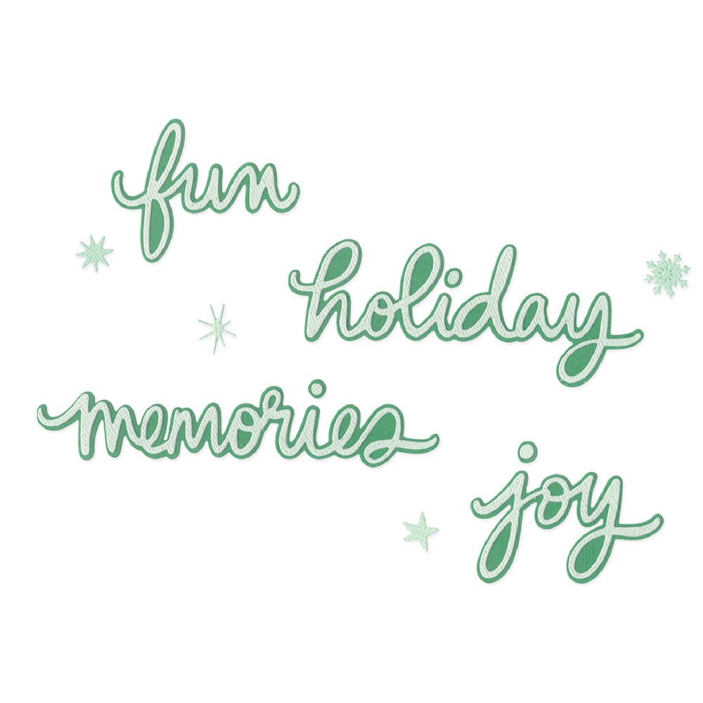 Sizzix Thinlits Die Vicki Holiday Script (15pcs) by Vicki Boutin (667189) Sizzix Thinlits Die Vicki Holiday Script (15pcs) by Vicki Boutin (667189)