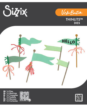 Sizzix Thinlits Die Layering Pennant Flags (16pcs) by Vicki Boutin (667187) Sizzix Thinlits Die Layering Pennant Flags (16pcs) by Vicki Boutin (667187)