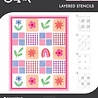 Sizzix Stencil A6 Flowers & Stripe Pattern (4pcs) by Letters by Shells (667204) Sizzix Stencil A6 Flowers & Stripe Pattern (4pcs) by Letters by Shells (667204)