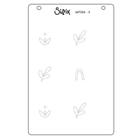 Sizzix Stencil A6 Flowers & Stripe Pattern (4pcs) by Letters by Shells (667204) Sizzix Stencil A6 Flowers & Stripe Pattern (4pcs) by Letters by Shells (667204)