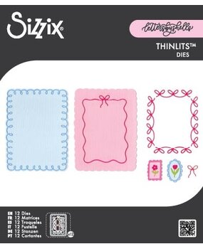 Sizzix Thinlits Die Loops, Bows & Frames (12pcs) by Letters by Shells (667203) Sizzix Thinlits Die Loops, Bows & Frames (12pcs) by Letters by Shells (667203)