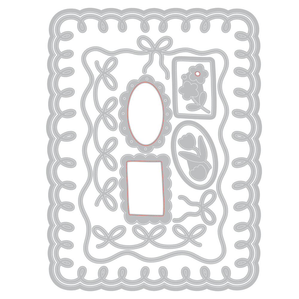 Sizzix Thinlits Die Loops, Bows & Frames (12pcs) by Letters by Shells (667203) Sizzix Thinlits Die Loops, Bows & Frames (12pcs) by Letters by Shells (667203)