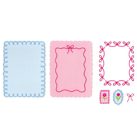 Sizzix Thinlits Die Loops, Bows & Frames (12pcs) by Letters by Shells (667203) Sizzix Thinlits Die Loops, Bows & Frames (12pcs) by Letters by Shells (667203)