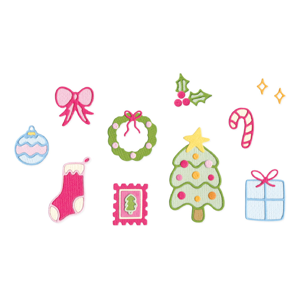 Sizzix Thinlits Die Holiday Cheer (15pcs) by Letters by Shells (667201) Sizzix Thinlits Die Holiday Cheer (15pcs) by Letters by Shells (667201)
