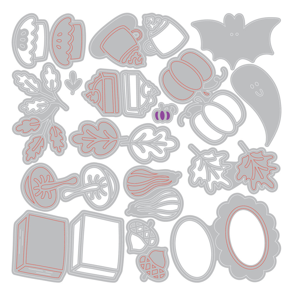 Sizzix Thinlits Die Cozy Fall Favorites (16pcs) by Letters by Shells (667200) Sizzix Thinlits Die Cozy Fall Favorites (16pcs) by Letters by Shells (667200)