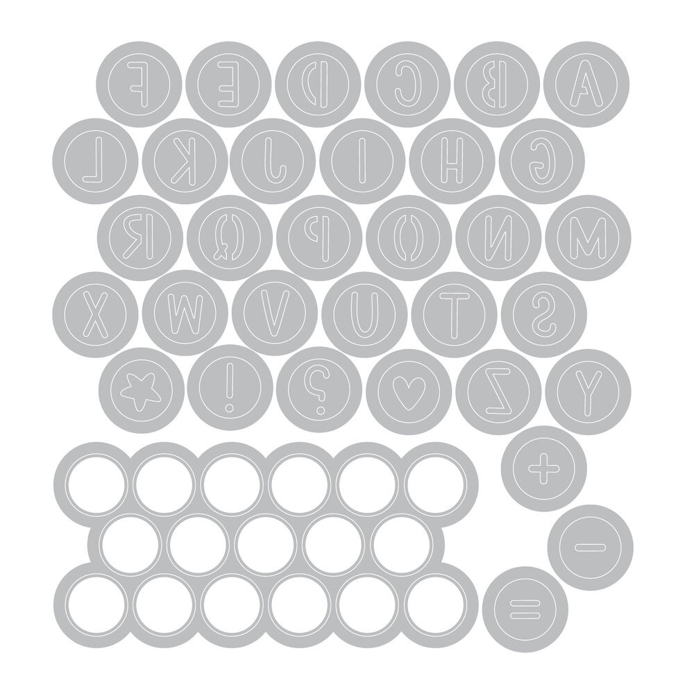 Sizzix Thinlits Die Alphabet Beads (34pcs) by Letters by Shells (667199) Sizzix Thinlits Die Alphabet Beads (34pcs) by Letters by Shells (667199)