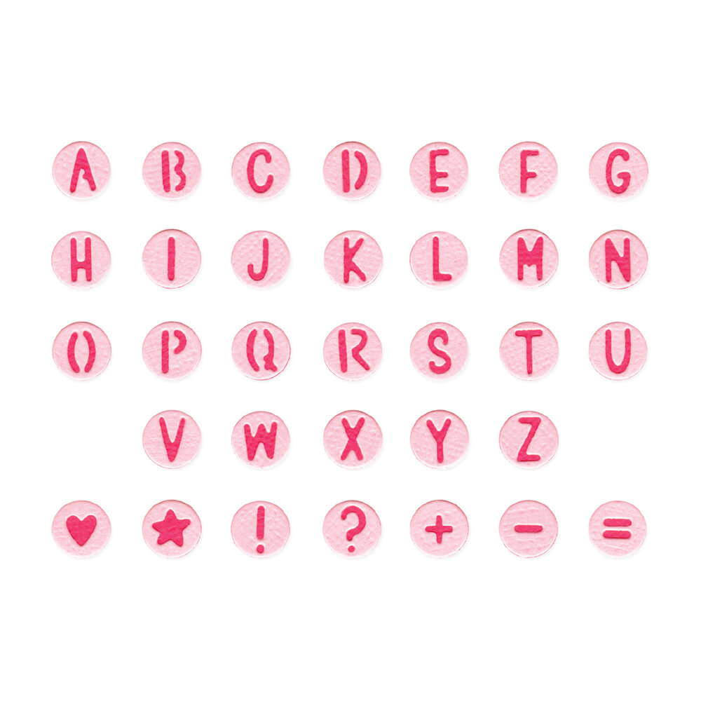 Sizzix Thinlits Die Alphabet Beads (34pcs) by Letters by Shells (667199) Sizzix Thinlits Die Alphabet Beads (34pcs) by Letters by Shells (667199)