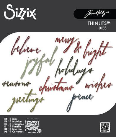 Sizzix Thinlits Die Classic Holiday Handwriting (11pcs) by Tim Holtz (660979) Sizzix Thinlits Die Classic Holiday Handwriting (11pcs) by Tim Holtz (660979)
