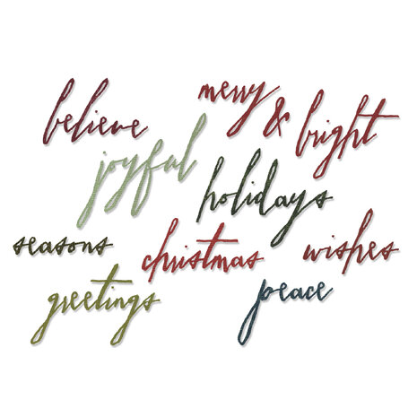 Sizzix Thinlits Die Classic Holiday Handwriting (11pcs) by Tim Holtz (660979) Sizzix Thinlits Die Classic Holiday Handwriting (11pcs) by Tim Holtz (660979)