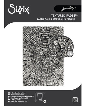Sizzix 3D Embossing Folder A5 Tree Rings by Tim Holtz (667258)