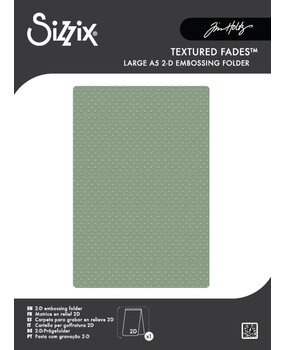 Sizzix 2D Texture Fades w/ A5 Embossing Folder Vault Dots by Tim Holtz (667253) Sizzix 2D Texture Fades w/ A5 Embossing Folder Vault Dots by Tim Holtz (667253)