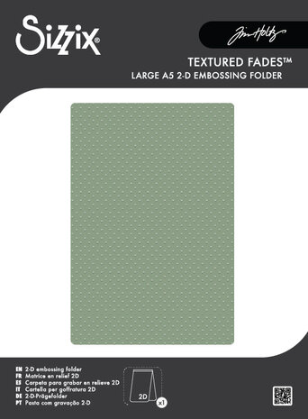 Sizzix 2D Texture Fades w/ A5 Embossing Folder Vault Dots by Tim Holtz (667253) Sizzix 2D Texture Fades w/ A5 Embossing Folder Vault Dots by Tim Holtz (667253)