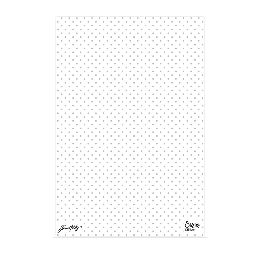Sizzix 2D Texture Fades w/ A5 Embossing Folder Vault Dots by Tim Holtz (667253) Sizzix 2D Texture Fades w/ A5 Embossing Folder Vault Dots by Tim Holtz (667253)