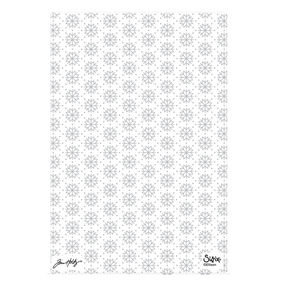 Sizzix 2D Texture Fades w/ A5 Embossing Folder Vault Snowflakes #3 by Tim Holtz (667251) Sizzix 2D Texture Fades w/ A5 Embossing Folder Vault Snowflakes #3 by Tim Holtz (667251)