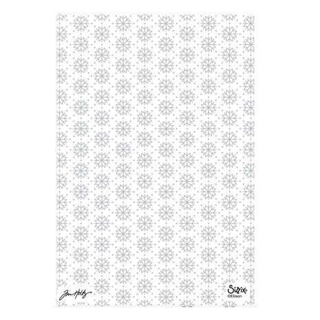 Sizzix 2D Texture Fades w/ A5 Embossing Folder Vault Snowflakes #3 by Tim Holtz (667251) Sizzix 2D Texture Fades w/ A5 Embossing Folder Vault Snowflakes #3 by Tim Holtz (667251)
