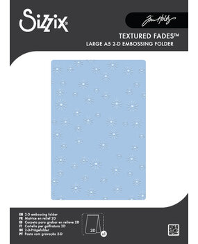 Sizzix 2D Texture Fades w/ A5 Embossing Folder Vault Sparkle Stars by Tim Holtz (667250) Sizzix 2D Texture Fades w/ A5 Embossing Folder Vault Sparkle Stars by Tim Holtz (667250)